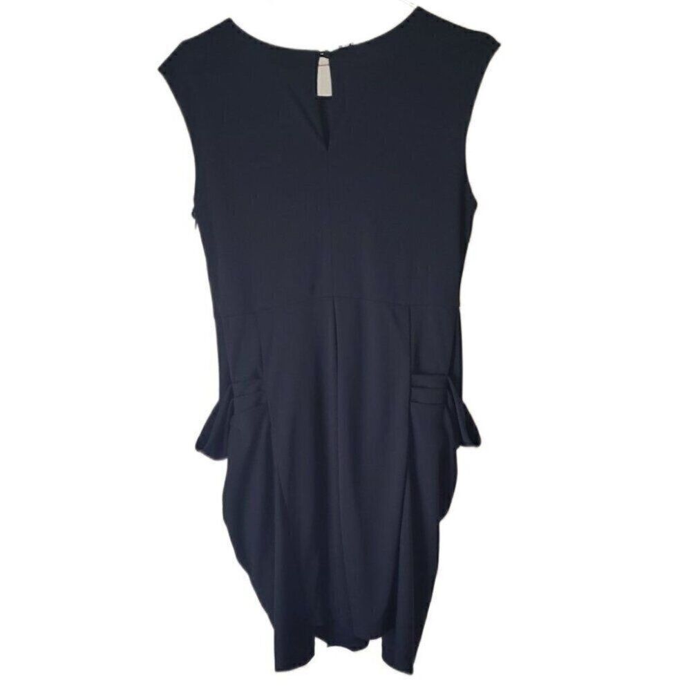 Twenty One Black Sleeveless Ruched Dress with Pockets